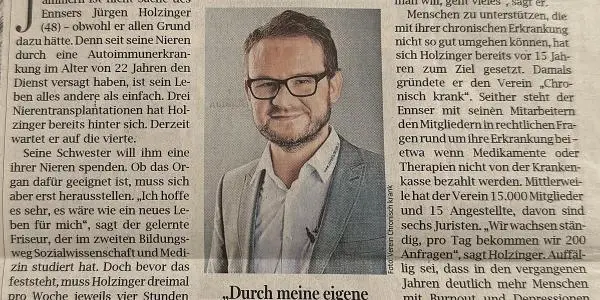 Rastloser Kämpfer für chronisch Kranke Rastloser Kämpfer für chronisch Kranke