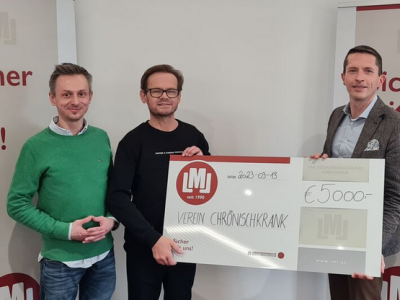 Wir bedanken uns herzlich bei der LML Versicherungsmakler GmbH und Geschäftsführer Norbert Koblmüller für die Spende von 5000 Euro an den Verein!